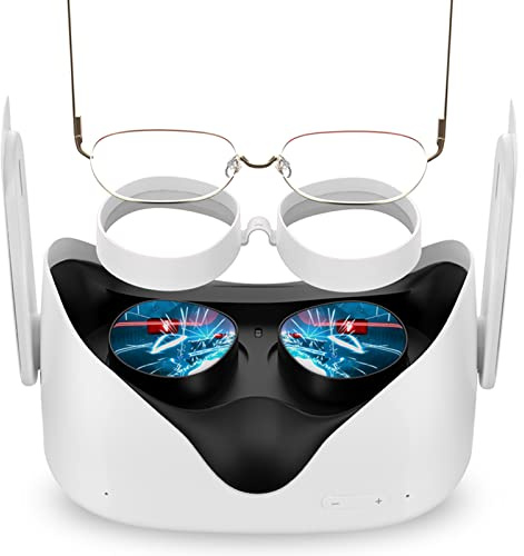 SUPERUS Silikon Anti-Kratzer Linsenschutz - VR Brillen Abstandshalter für Oculus/Meta Quest 2 - VR-Zubehör Schützt VR-Objektive vor Kratzern auf der Brille (Weiß)