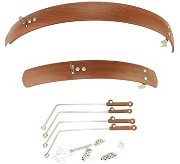 TentHome Retro Fahrrad Schutzblech Set Vintage Radschutz Fahrradkotflügel für 16/20 Zoll Faltrad Klapprad Kinderfahrrad Radschutz zum Schutz vor Spritzwasser Schmutz