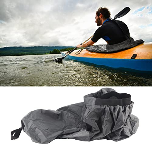 Shanrya Verstellbare Universal-Deck-Sprayskirt-Abdeckung, Tragbarer Kajak-Sprayrock, Professionelles Nylon, Wasserdicht für Kajaks, Kanus (Grau)