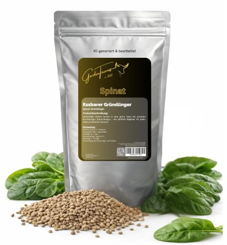 GardenTaurus® natürlicher Gründünger Spinat, 300g für 30m², Saatgut mit doppeltem Nutzen, essbarer Gründünger - Vorteilspack, verbessert die Bodenstruktur, gibt Nährstoffe frei