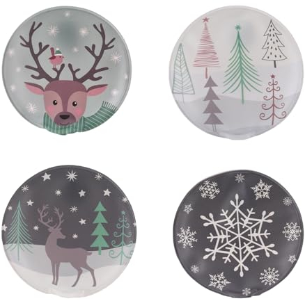 Taschenwärmer rund 4er Set - Winter - Taschen Handwämer für die kalte Jahreszeit - Wichtel Nikolaus Weihnachten Geschenk