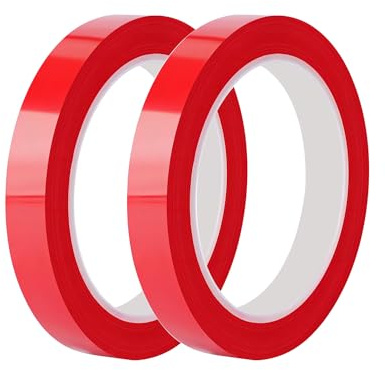 Qrity 2 Stück Isolierband Wasserdicht - 10mm x 66m Kabelbaum Klebeband, Rot