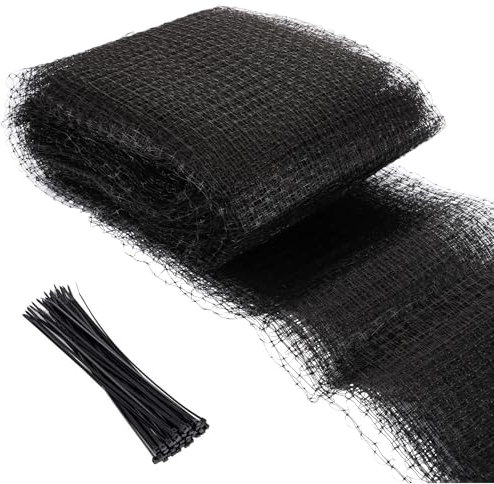 LDXDRU 4 x 10m Garden Netting, Heavy Duty Bird Netting with 20pcs Cable Tie, Garden Mesh Fence Pond Netting for Protecting Fish Bird Butterfly Animal Plant