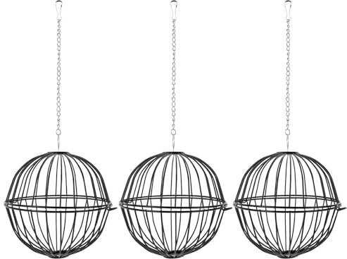 HANABASS 3 Stück Feeder Ball Metall Hay Ball, Nager Futterball Kugel, Meerschweinchen Zubehoer, Kaninchen Zubehör, Heuraufe Meerschweinchen, Rostfreier Stahl Futterball, Für Hamster, Kaninchen