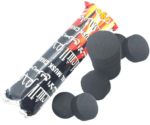 Wezalget Carbón para Asar, carbón de Madera de Frutas - Carbón para Barbacoa de combustión rápida,Briquetas de carbón Vegetal, Madera para Frutas, Herramientas para Asar a la Parrilla de carbón para