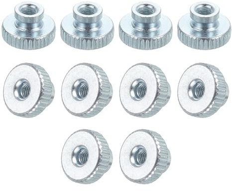 uxcell Knurled Thumb Nuts, 20Pcs M3x0.5mm Iron Round Knobs Fasteners for 3D Printer Part, Silver Tone