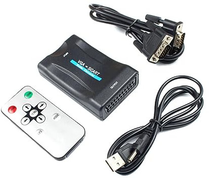 HOMSFOU to Scart Video Converter Adapter Scart Per Tv e Monitor Facile Usare e Compatibile Adatto Per Giocare e Guardare Film