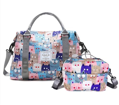 Reisetasche, Wochenendtasche, Übernachtungstasche, Sporttasche mit getrennter Tasche für Damen und Mädchen, Schultertasche, wasserabweisend