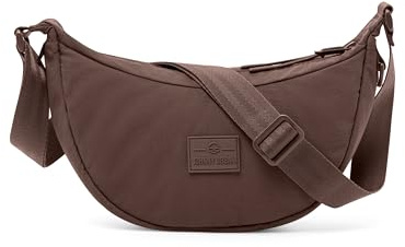 Johnny Urban Crossbody Bag Damen Herren Braun - Kaia Small - Bauchtasche im Halbmond Stil - Moon Bag - Kleine Tasche mit Verstellbarem Gurt - Wasserabweisend