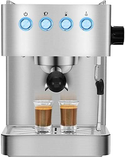 Cafetera de Grano a Taza Coffee Home Espresso Manual Italiana, Acero Inoxidable, silenciosa, Bomba y Filtro para Oficina en casa, Capuchino