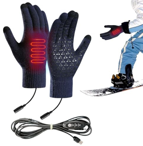 Beheizte Handschuhe – Ski-Schneehandschuhe – Touchscreen Kaltwetter-Fäustlinge Handwärmer für Motorrad Reiten Jagd Winter Radfahren Skifahren Wandern Outdoor