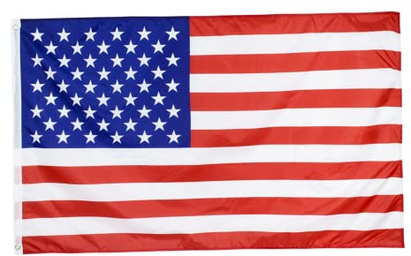 Bandiera nazionale USA, bandiera americana 90 x 150 cm Poliestere resistente Stelle ricamate e strisce cucite Bandiere del Giorno dell'Indipendenza del Giardino