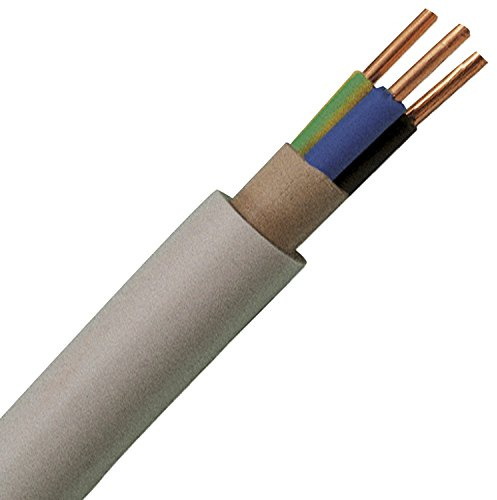 Mantelleitung Grau NYM-J 3x2,5 Installationskabel, Elektrokabel, 50 Meter