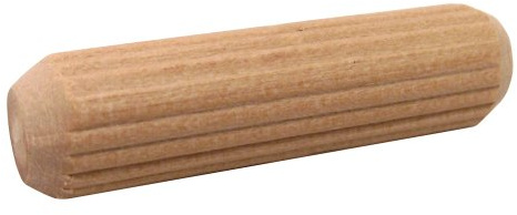 Milescraft 5302-3/8in diameter x 1-1/2in long Fluted Wooden Dowel Pins With Chamfered Ends for Easy Installation - 30pcs - Ideal for Woodworking Projects-Made of Hardwood