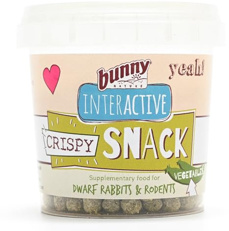 Bunny Nature Crispy Snack Légumes | 30 g | Complément Alimentaire pour Lapins Nains et rongeurs | Contient du maïs, des Pois, de la Luzerne (légumes 40%) | Riche en vitamines Naturelles