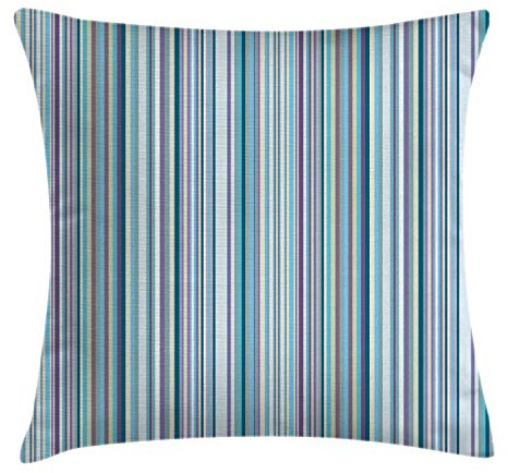 ABAKUHAUS A Rayas Funda para Almohadón, Azul geométrico púrpura, Decorativo, Estampado en Ambos Lados, 50 x 50 cm, Azul Aguamarina