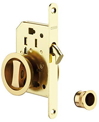 Serratura ad incasso per porta scorrevole con nottolino - Ottonato - THIRARD