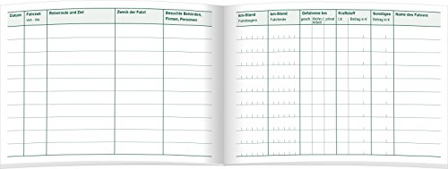 RNK - 3119 Fahrtenbuch PKW, steuerlicher Kilometernachweis, DIN A6 quer, 32 Blatt (6er Pack)