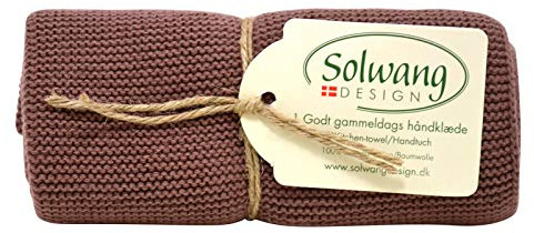 Solwang Handtuch gestrickt in Schokoladenbraun, 32 x 47 cm