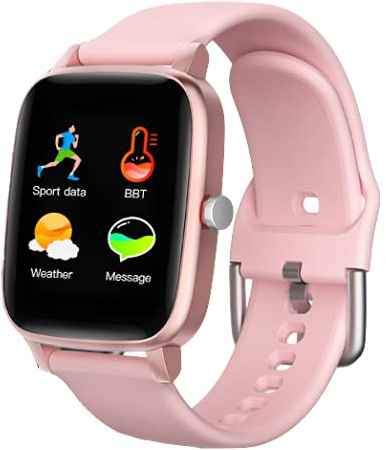 carneo Soniq+ - Orologio intelligente da donna, con app Fit, GPS tramite app, misurazione automatica della frequenza cardiaca, ossigeno e temperatura corporea, misurazione dello stress, indice