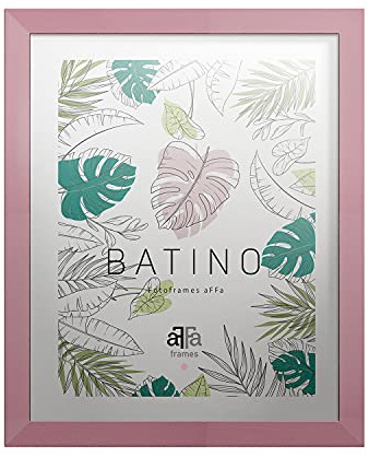 aFFa frames Bilderrahmen 40x60 cm - Holz Fotorahmen Batino mit Acrylglas und HDF Rückwand - Posterrahmen für Fotos Urkunden Kunst Bilder rosa