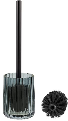 bremermann WC-Garnitur, WC-Bürstenhalter, Toilettenbürstenhalter, Glas, grau