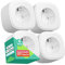 meross Smart WLAN Steckdose, Intelligente Steckdose, Alexa Steckdose 4er Pack, kompatibel mit Alexa, Google und SmartThings, Sprachsteuerung, Fernbedienung und Zeitplan, 2,4Ghz 3680W 16A