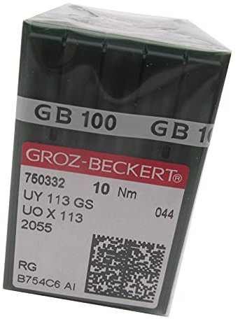 Groz-Beckert UOX113 UYX113GS Nadeln in CKPSMS-transparenter Kunststoffbox, kompatibel mit / Ersatz für Kansai Special Brand Union Spezial-Marken-Nähmaschinen (Nadelgröße: 90/14), 100 Stück