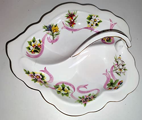 - Royal Albert/Original/OUR EMPLEMS DEAR CANADA - Coupelle - Feuille d'érable (petite fissure)