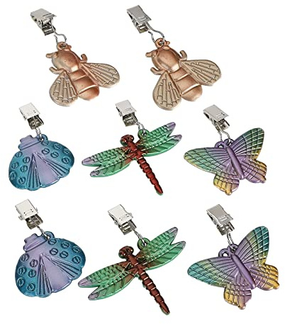 8PCS Tablecloth Weights, Metal Tablecloth Clips for Outdoor Tables, Insect Shaped Table Cloth Weights Outdoor Picnic Table Cloth Clips Heavy Duty Curtain Clips