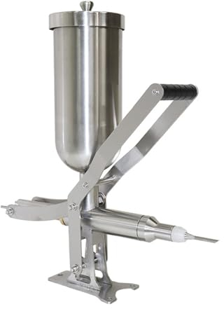 KHZKHC 5L Manual Jam Filling Machine, Vertical Stainless Steel Donuts Filler, Injection Core Diameter 6mm, Efficiently Fill Pastries with Ease, Paste Liquid Churro Cream Fillers