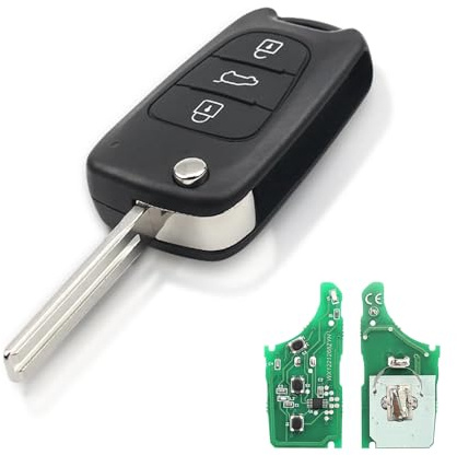 AULESSE 3 Tasten Funkschlüssel Schlüssel 433MHz ID46 Chip | Klapp Autoschlüsselgehäuse, Gehäuse der Fernbedienung, Kompatibel mit New Verna/ Tucson/ Sonata/ IX35/ Yushang/ Elantra