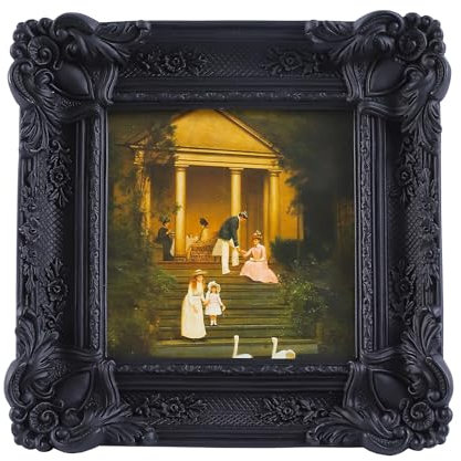 VINLIFE Vintage Picture Frames 4x4 Black Gothic Picture Frames for Tabletop and Wall Mount Antique Ornate Gallery Wall Decor Vintage Home Decor