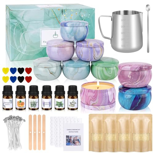 Candle Making Kit, Make Your Own Candles, Candle Making Supplies for Beginners with Beeswax, Wicks, Candle Tins, and More, Arts and Crafts for Adults Christmas DIY Gift for Beginners and Adults