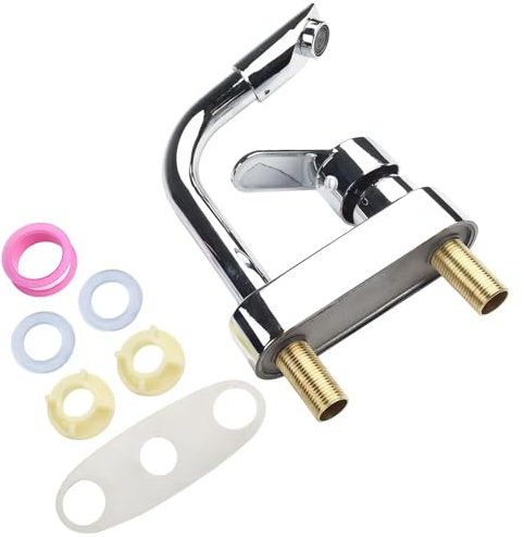 Sink Water Tap Washbasin Faucet Double Hole Old-Fashioned Parts Zinc Alloy Anti-Corrosion Bathroom 1pcs Durable Home Supplies