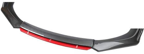 GZDJBSLH Voiture Becquets Avant pour Peugeot RCZ 2011-2023,Séparateur Lame de Pare-Chocs Diffuseur Inférieure Protection Accessoires,A-Carbon Fiber Red
