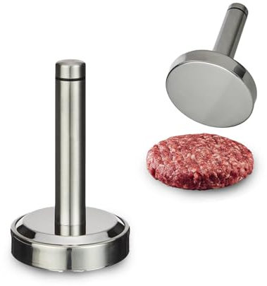 Avilia Batticarne a Pugno in Acciaio Inox, 13 cm, 800 gr – con Manico Ergonomico, Ideale per Ammorbidire Carne e Pressare Hamburger, Resistente e Lavabile in Lavastoviglie