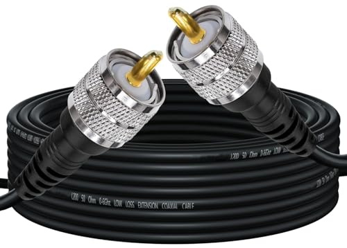 YILIANDUO Câble Antenne CB UHF PL259 Mâle-Mâle 15ft L200 CB/SWR/HF/VHF | Câble coaxial L200 ( LMR200 ) UHF, Pour SWR mètre, amplificateur linéaire, charge fictive, radio CB/HF/VHF et antenne.