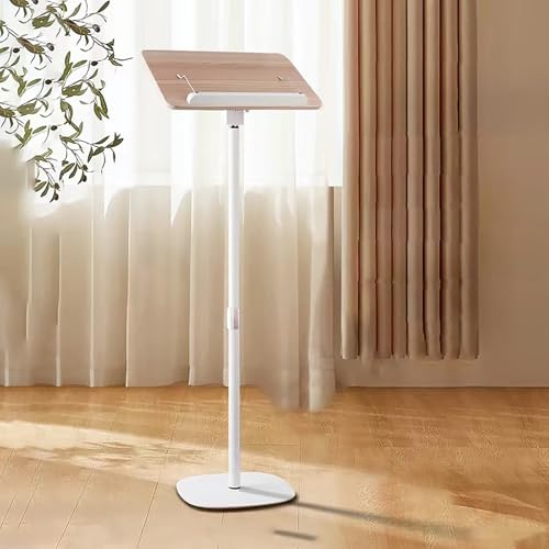 Lutrins Et Podiums, Pupitre En Bois, Podium Mobile Portable, Support De Podium Avec Grande Surface Lutrin Débout Pour Présentation Réception Sur Pied Pour Conférence, Auditorium(Natural,51in/130cm)