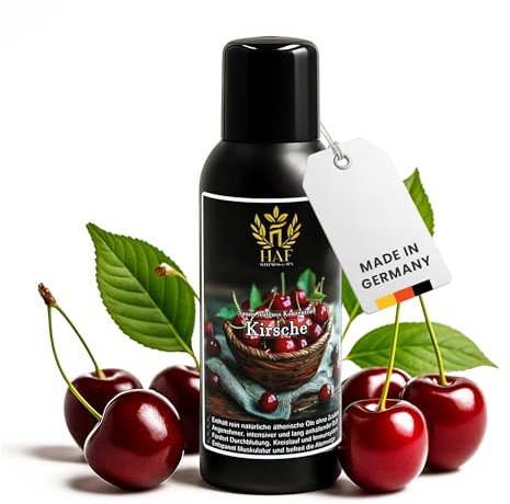 HAF Concentré d'infusion pour sauna Cerise 100 ml | Parfum sauna aux huiles essentielles naturelles | Infusion de sauna sans additifs artificiels | Huile de sauna pour un parfum intense et durable