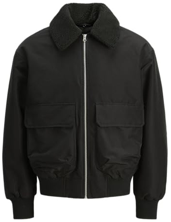 JACK & JONES Jorinwood Bomber Jacket, Negro, M Hombres