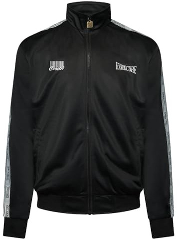 100% Hardcore X CODE 69 Giacca da allenamento 25 Years Streetwear | Black | Gabber Unisex Nero limited, Nero, XL