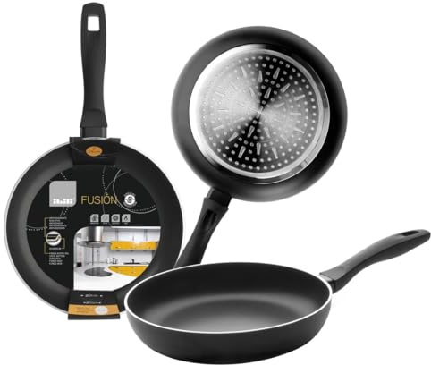 VoltShine Induktionspfanne aus Aluminium, 18 cm, leicht und antihaftbeschichtet, ideal zum fettfreien Kochen und leicht zu reinigen.