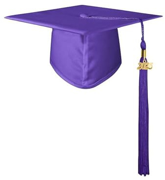 Graduation Cap for Him, Graduation Bachelor Cap Women University Academic mortarboard (Bachelor) 2025 for Adult Unisex University Gifts Her High School Party Purple