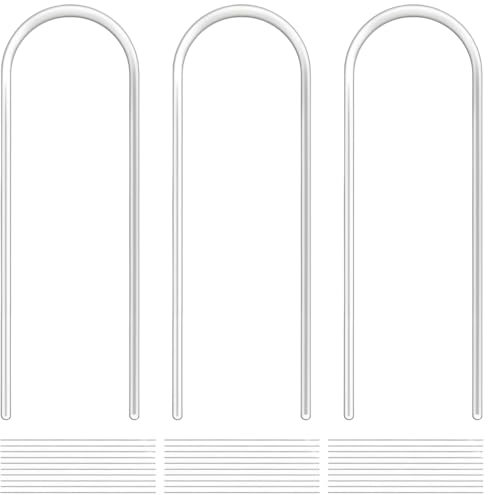 Lot de 3 treillis en plastique pour plantes grimpantes d'intérieur, cadre de support de 40 cm avec 30 attaches, idéal pour lierre, pothos et dracaena