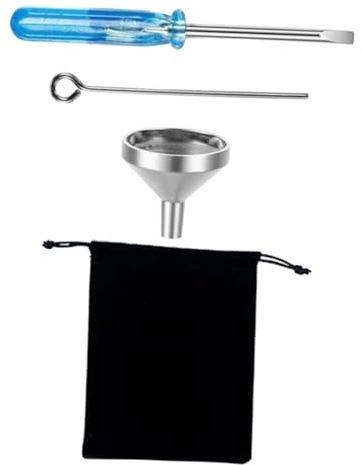 ibasenice Kit de Mini-entonnoirs Acier Inoxydable et Plastique pour Bijoux Funéraires Remplissage Facile avec Petit Entonnoir