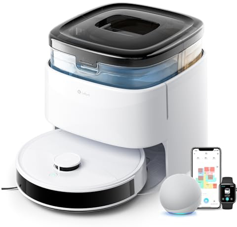 Lefant M3 Robot Aspirateur Laveur 12 000 Pa, Station Multifonctionnelle, Double Serpillière Rotative 200 TR/Min, Navigation dToF, Évitement d'obstacles PSD, 220min, 30 réglages de Niveau d'eau