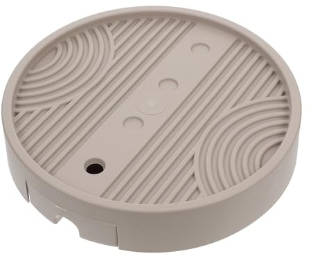 Veemoon Support à roulettes pour Pot de Fleurs Rond avec Bac à Eau Amovible, Plateau Mobile Diamètre 26,5 Cm, Plateau de Jardinière Intérieur, Drainage et Ventilation Efficace