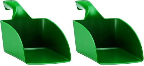Vikan 5677 Hand Scoop, 0.5 Litre, Green, Small (Pack of 2)