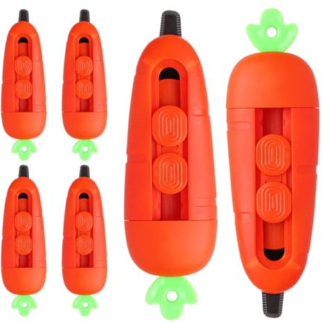 qixeuoa Tagliacarte | 6 pezzi portatile a forma di carota coltello di carta sicuro – con chiusura di sicurezza portatile – per la casa viaggio fai da te con carta cartone imballaggio